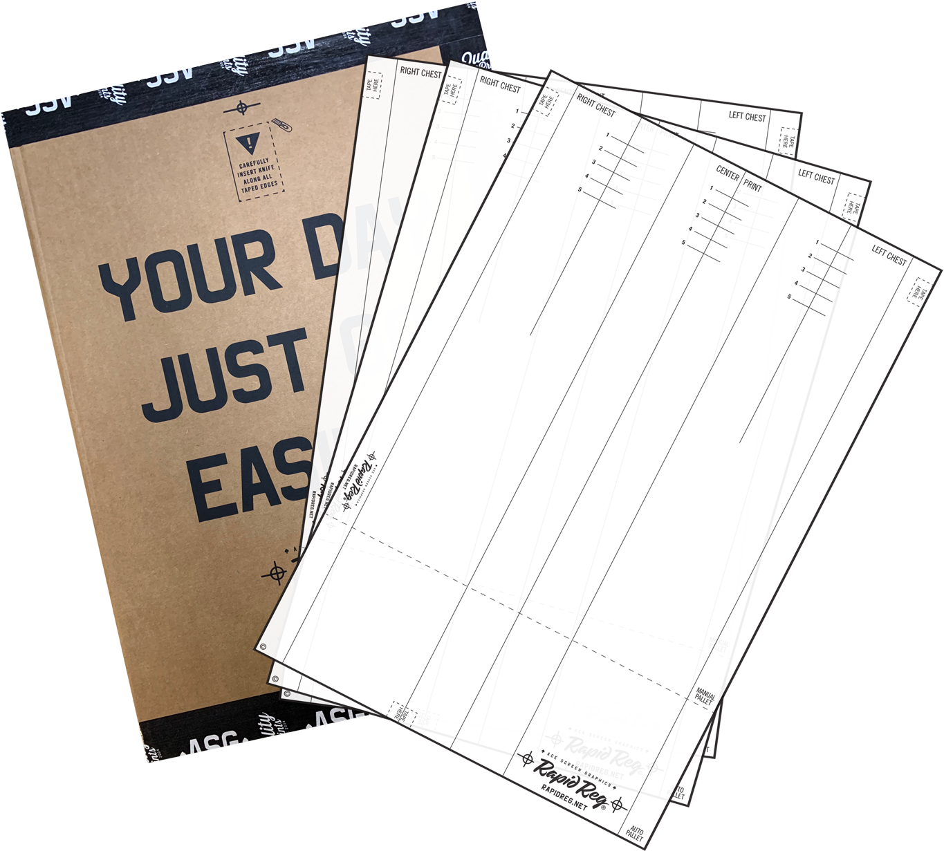 Rapid Reg 3 Pack - Auto 14"x21" / Manual 14"x16" Template